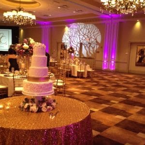 The Westin Savannah uplighting and custom pattern projection